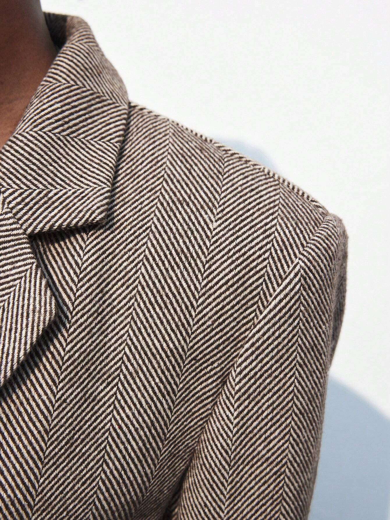 Noiret Paris™ | Blazer Café Brun à Bouton Unique