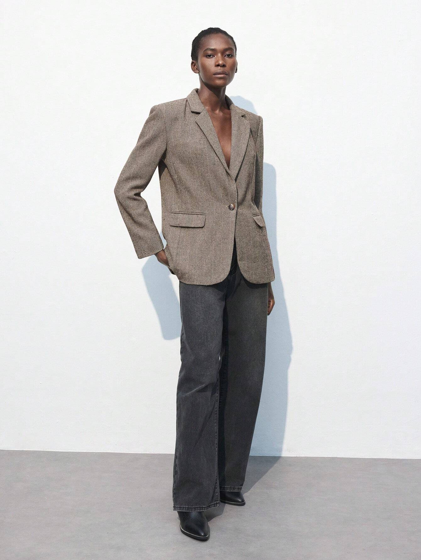 Noiret Paris™ | Blazer Café Brun à Bouton Unique