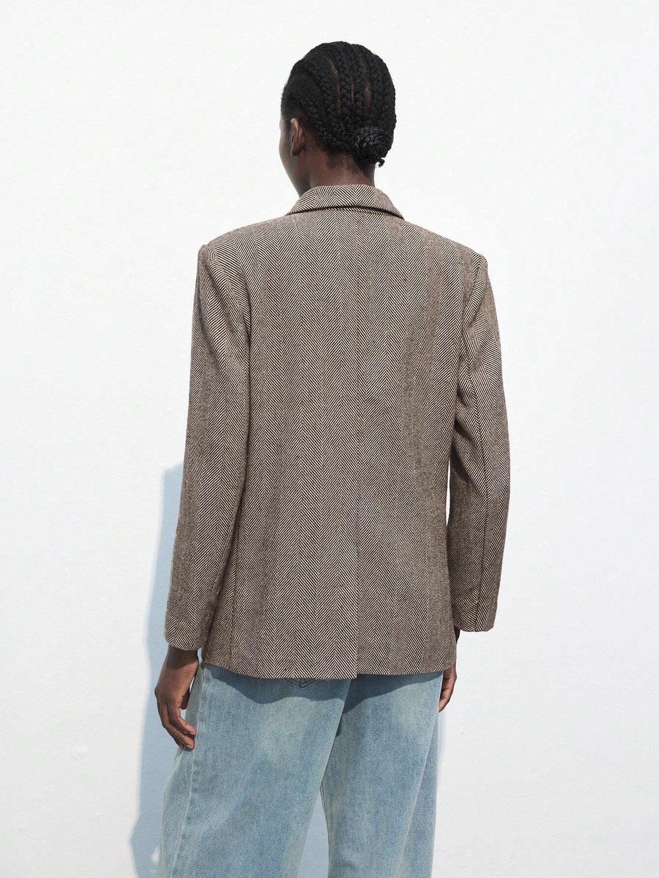 Noiret Paris™ | Blazer Café Brun à Bouton Unique