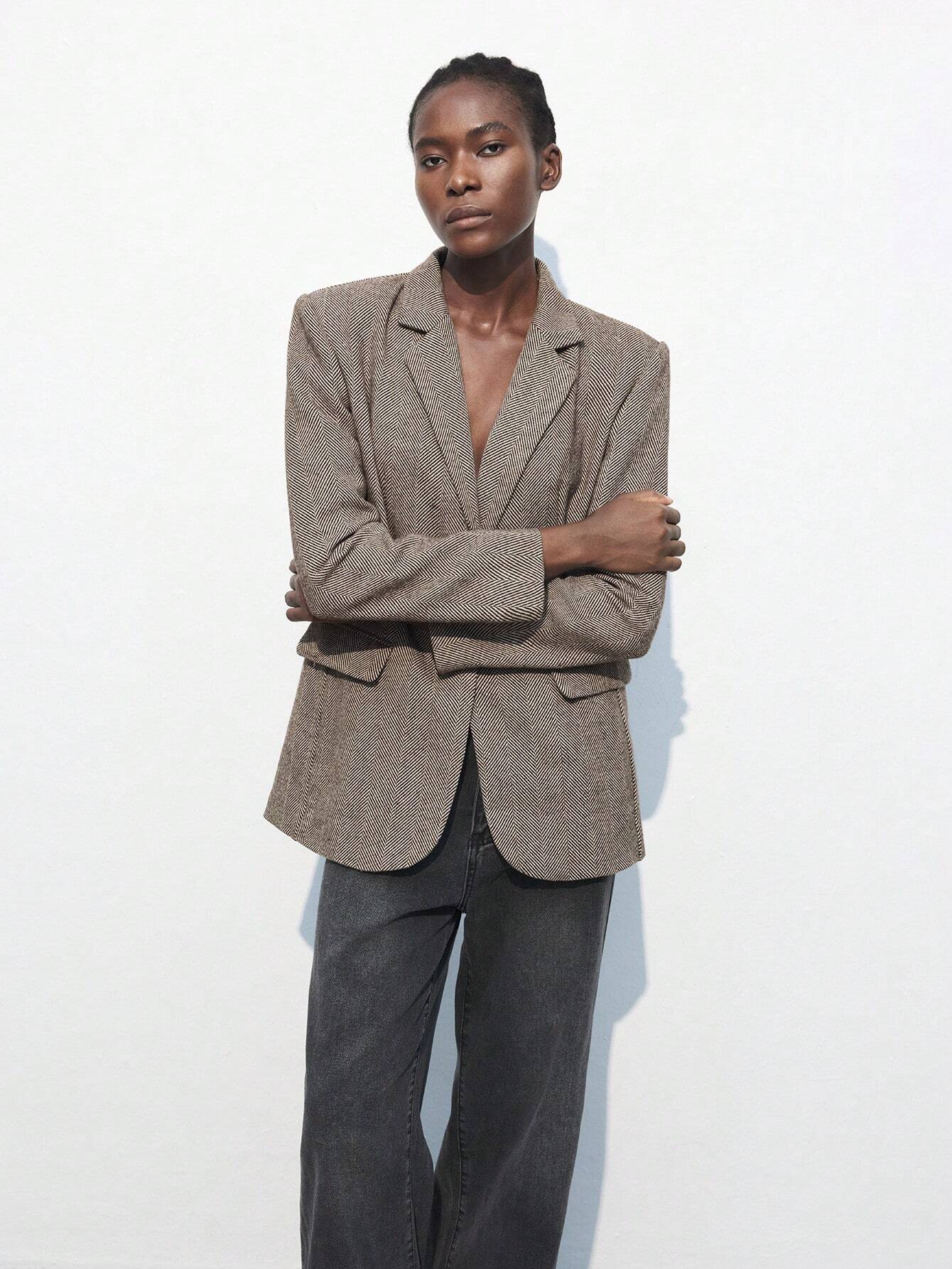 Noiret Paris™ | Blazer Café Brun à Bouton Unique