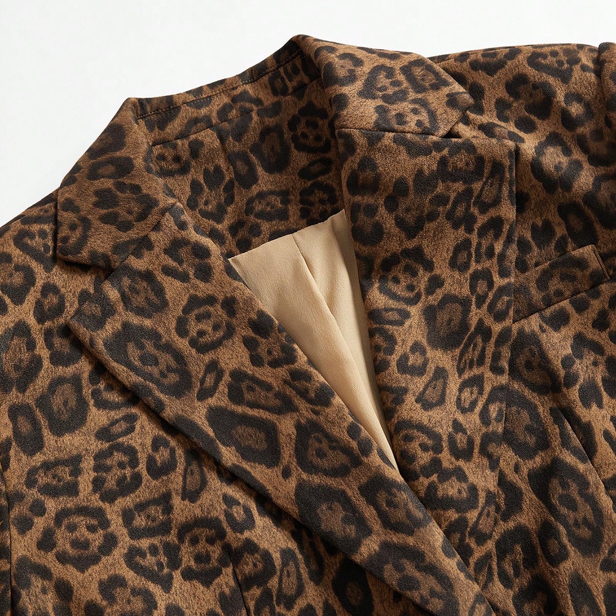 Noiret Paris™ | Blazer à Bouton Unique Imprimé Léopard