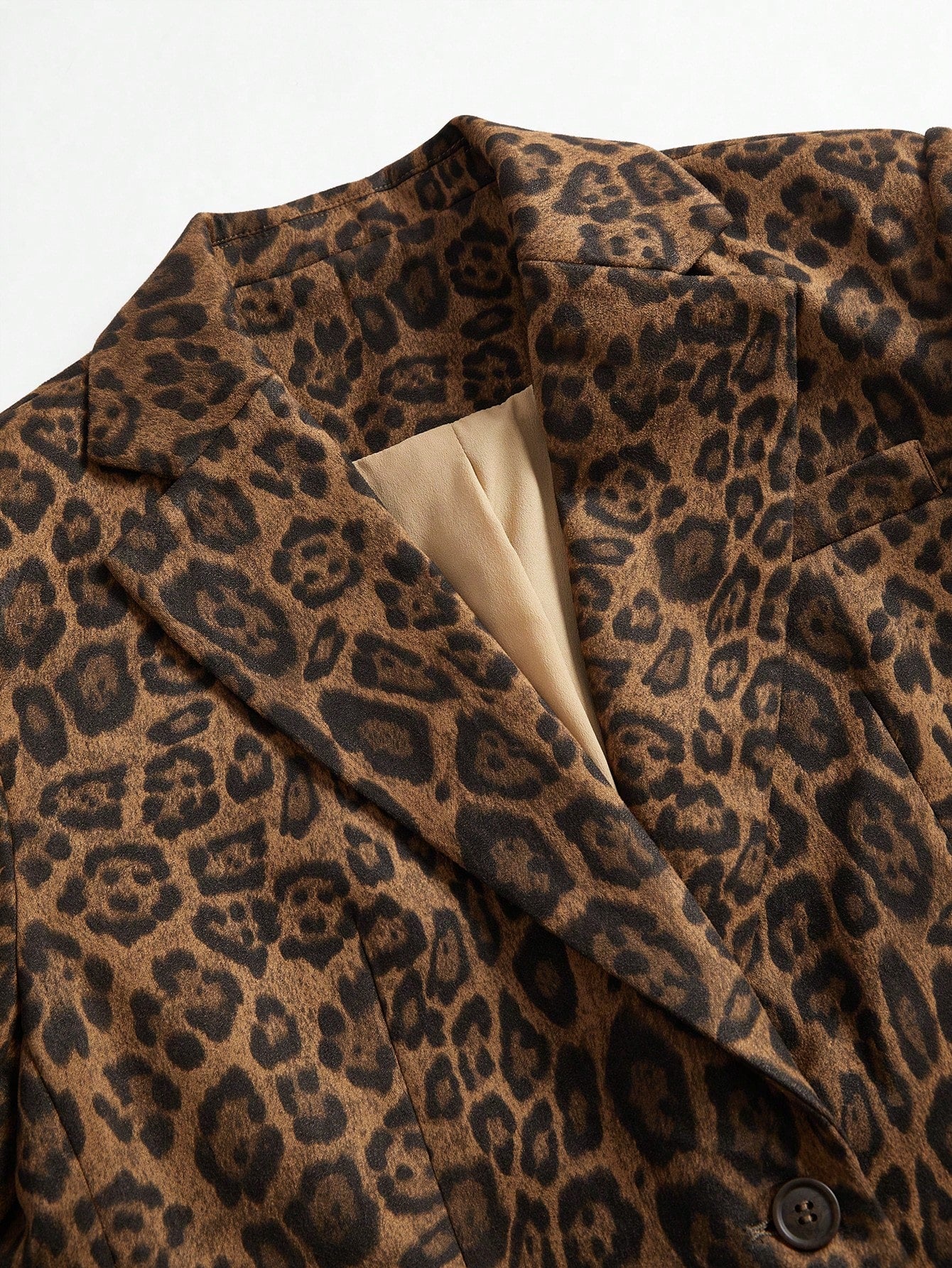 Noiret Paris™ | Blazer à Bouton Unique Imprimé Léopard