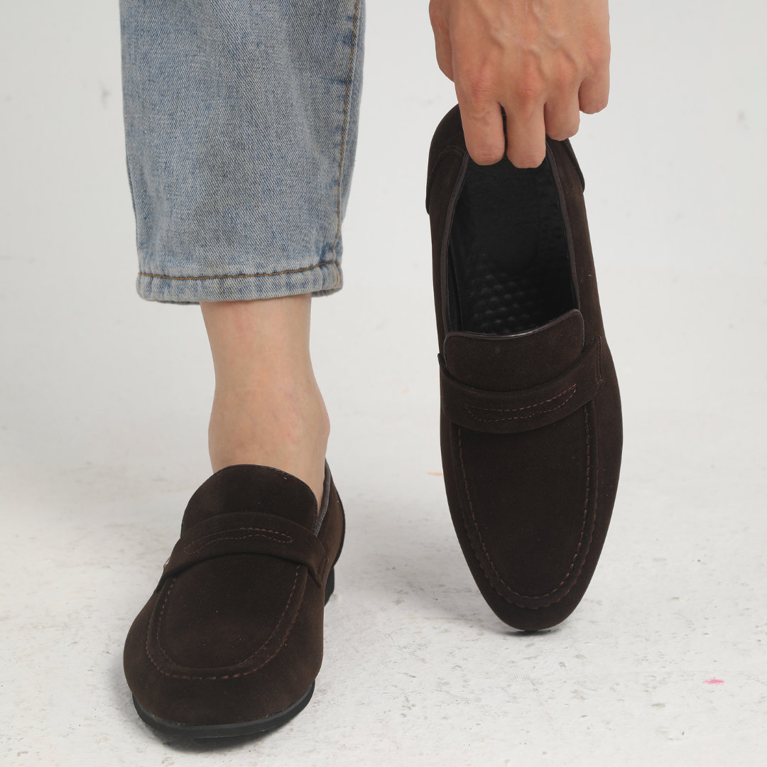 Noiret Paris™ | Mocassins à brides en daim