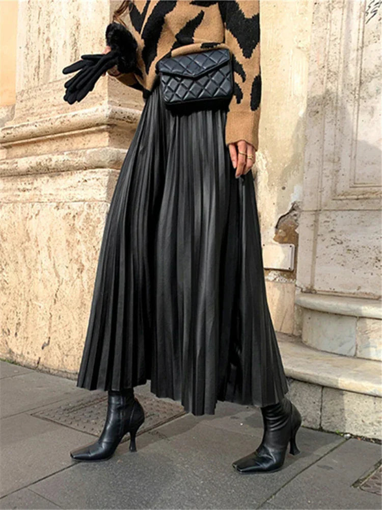 Noiret Paris™ | La Jupe Midi Plissée Luxe