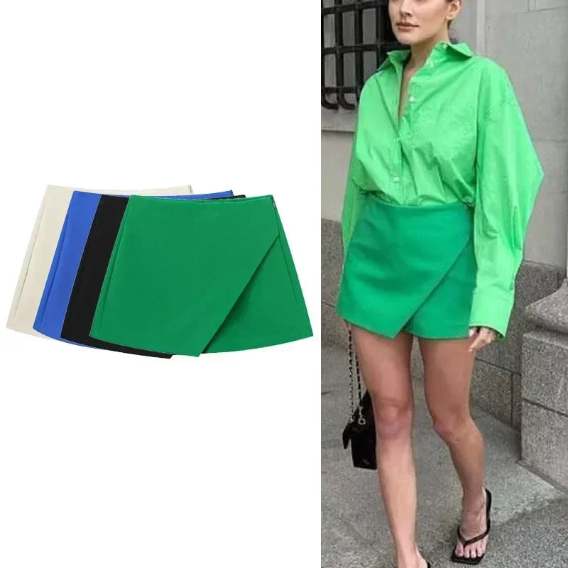 Noiret Paris™ | La Jupe-Short Asymétrique