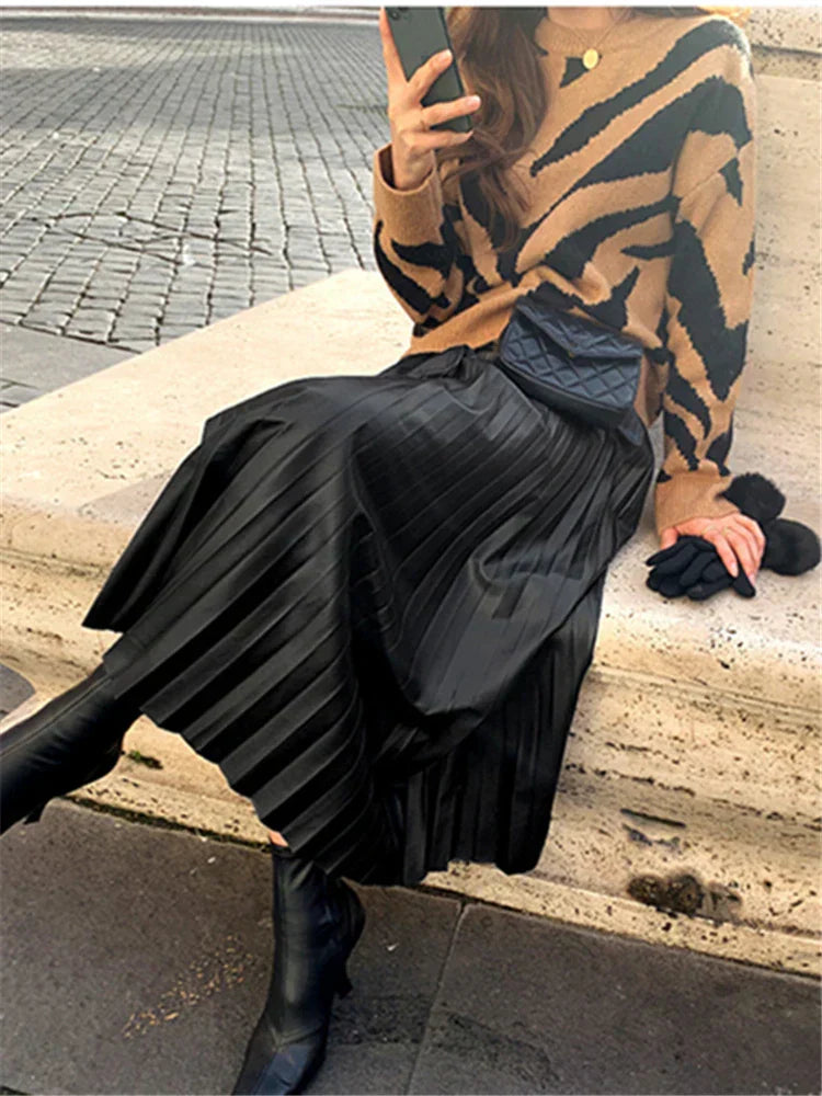 Noiret Paris™ | La Jupe Midi Plissée Luxe
