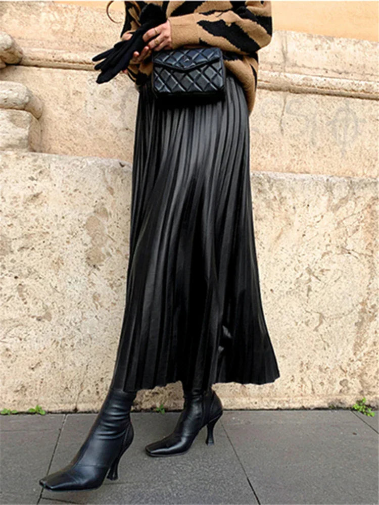 Noiret Paris™ | La Jupe Midi Plissée Luxe