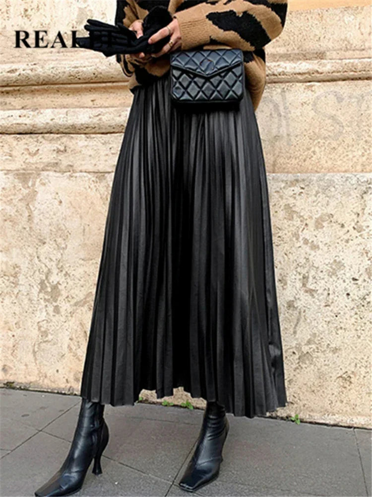 Noiret Paris™ | La Jupe Midi Plissée Luxe