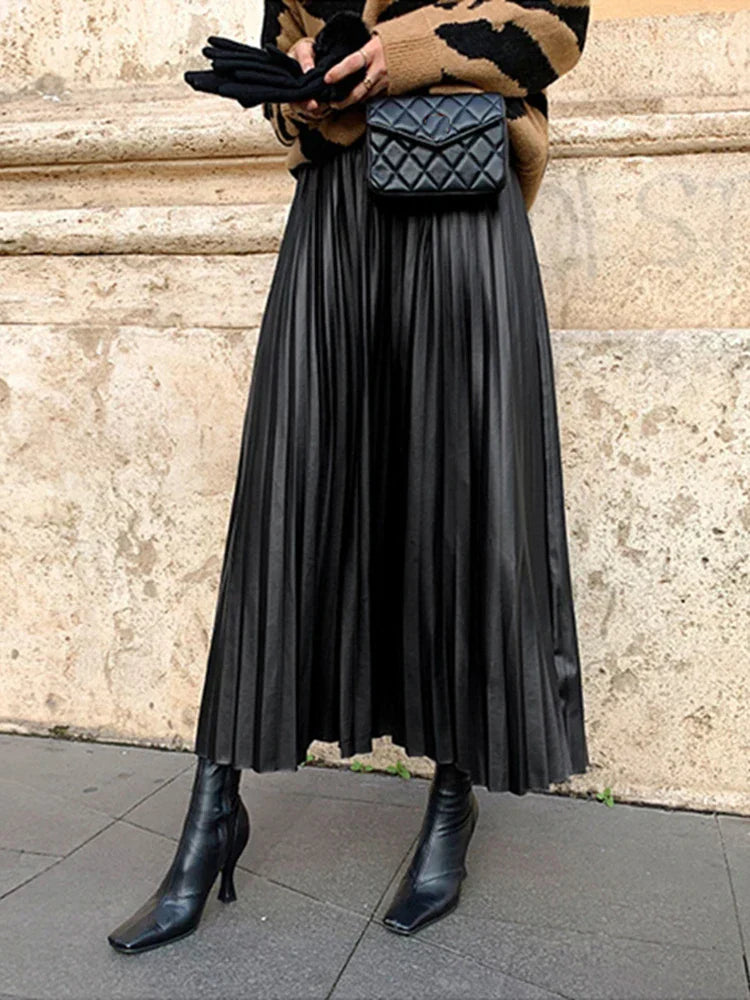 Noiret Paris™ | La Jupe Midi Plissée Luxe