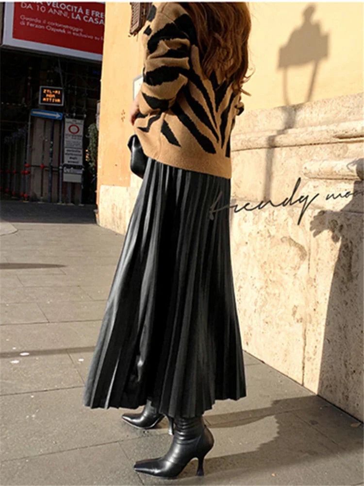 Noiret Paris™ | La Jupe Midi Plissée Luxe