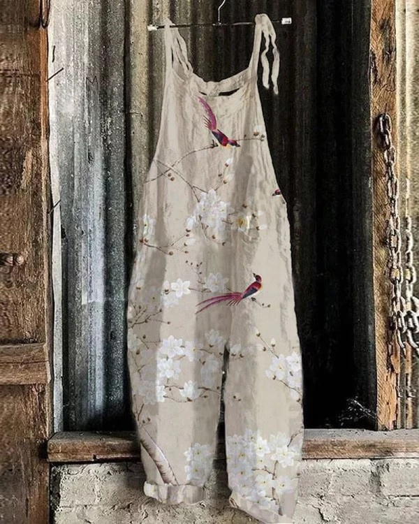Combinaison Vintage Florale - Style Élegant et Confort pour Femmes