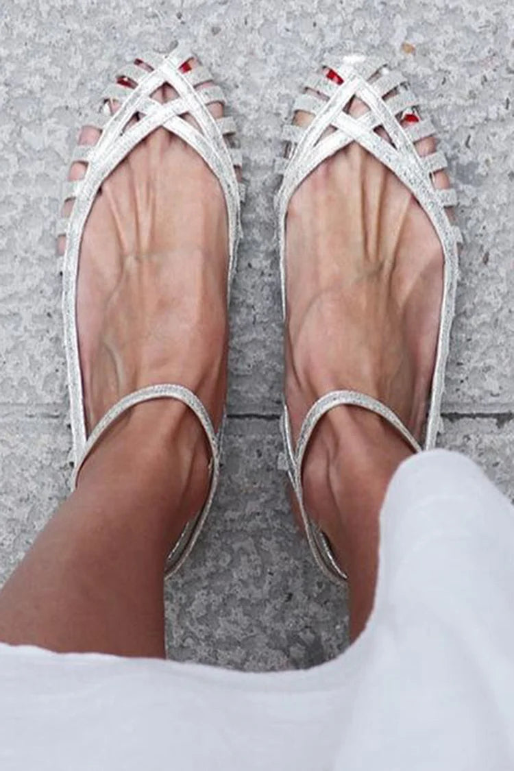GIADA| Ballerine élégante tressée avec bride pour un style sophistiqué