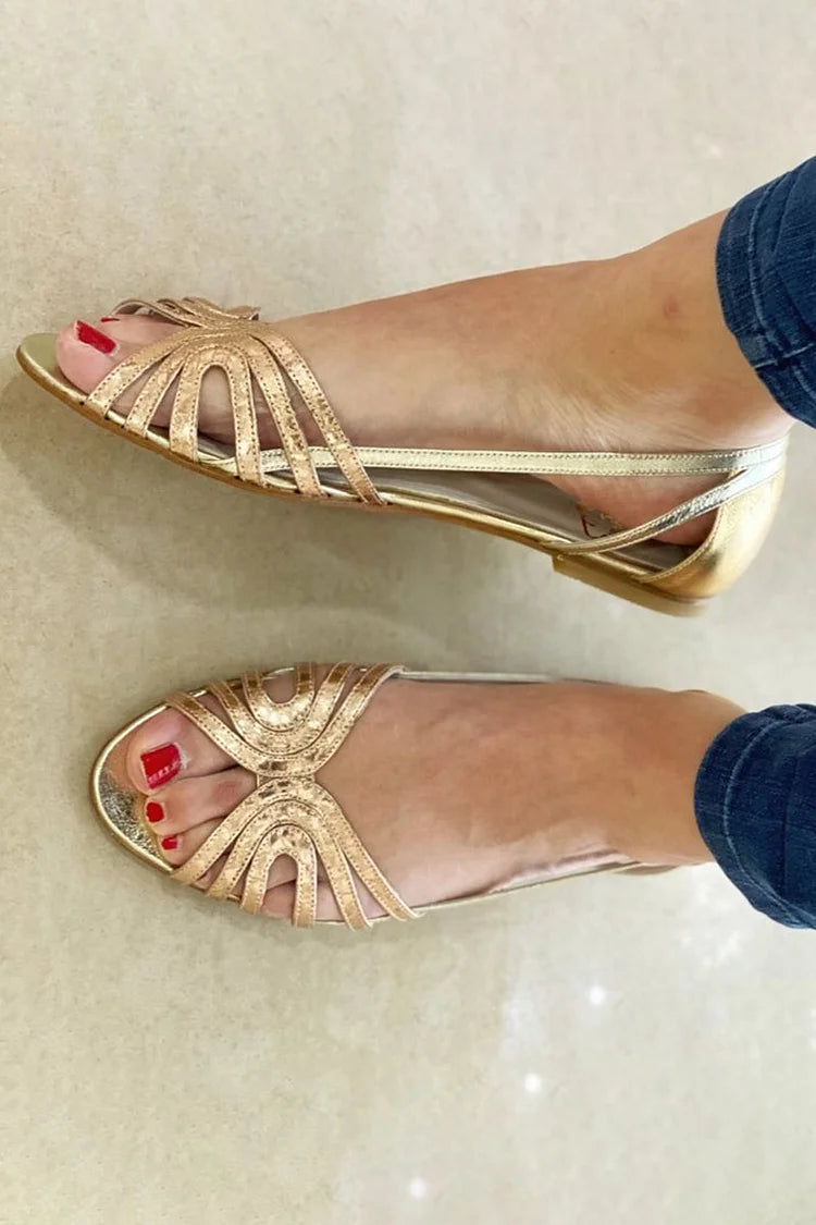 Sandale Slingback Alberta avec détails sculptés élégante et confortable