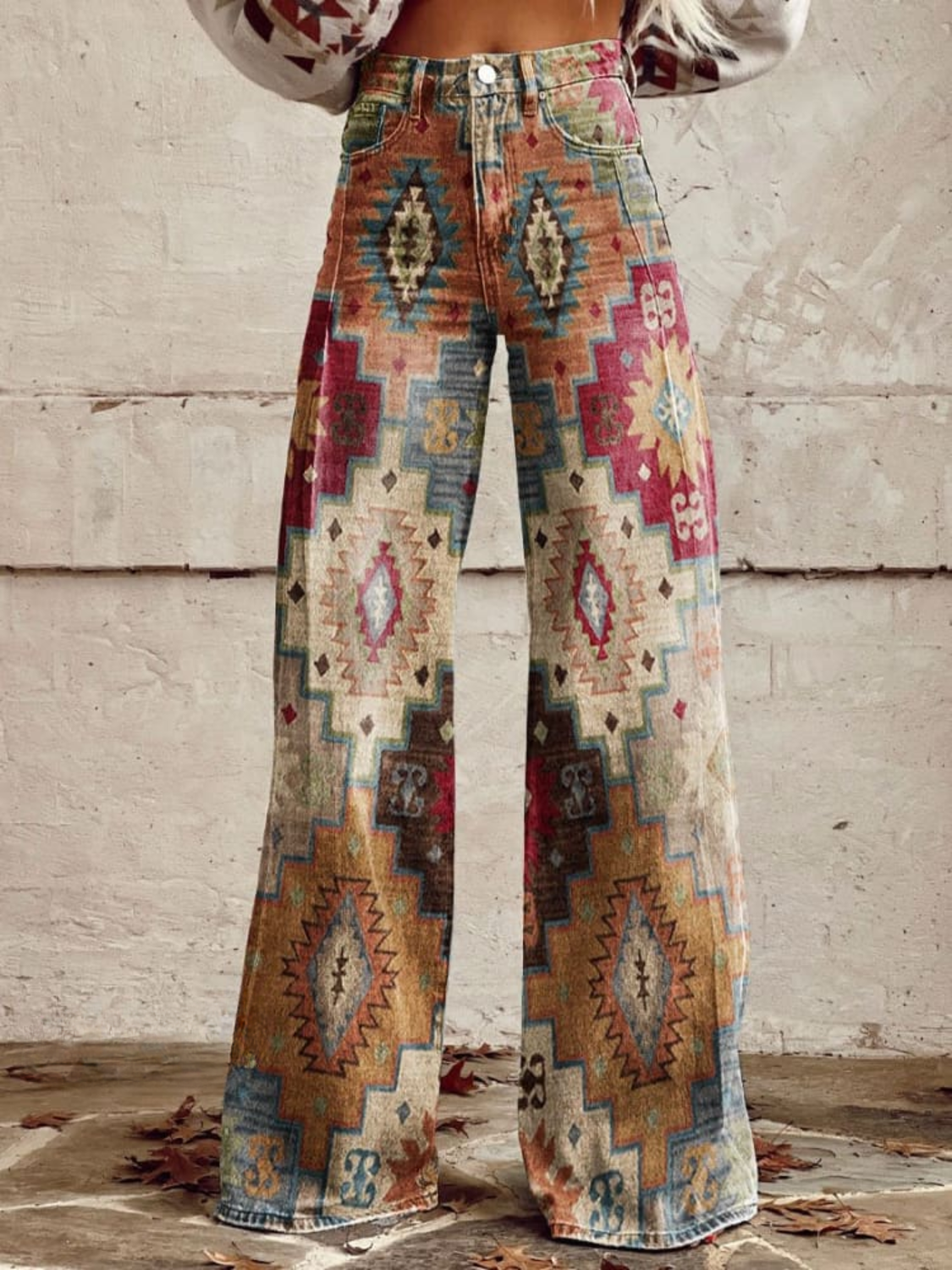 Léa - Pantalons Chevron Rétro