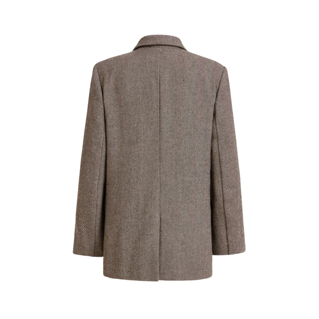 Noiret Paris™ | Blazer Café Brun à Bouton Unique