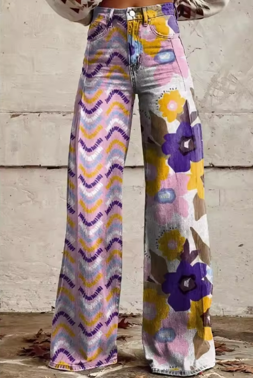 Isadora - Pantalons Fleuris de Printemps