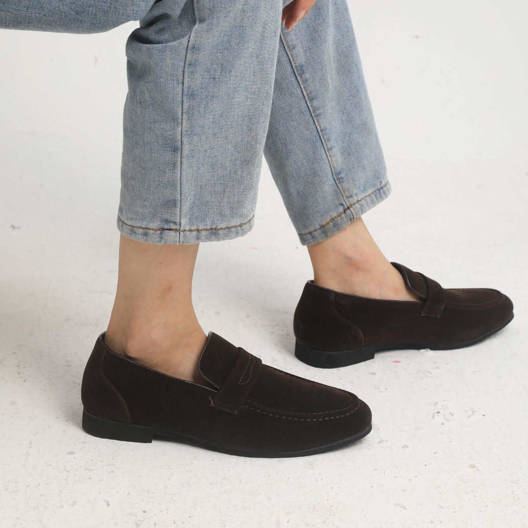 Noiret Paris™ | Mocassins à brides en daim