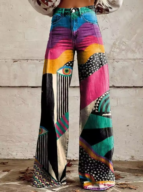 Talia - Pantalon Évasé Bohémien