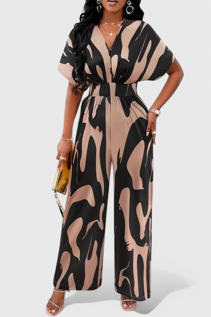 Lemoine™ | Cécile Robe à motif abstrait avec taille ajustée