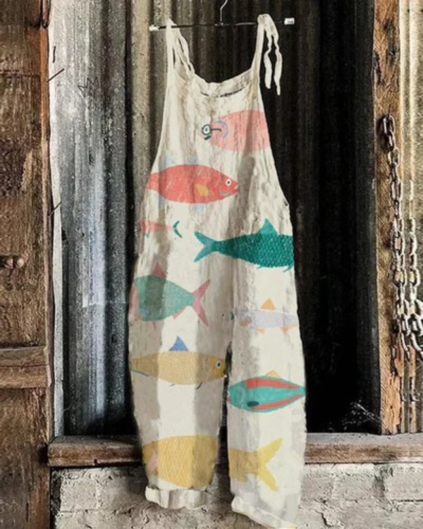 Combinaison Vintage Multicolore - Style Décontracté et Confort Optimal
