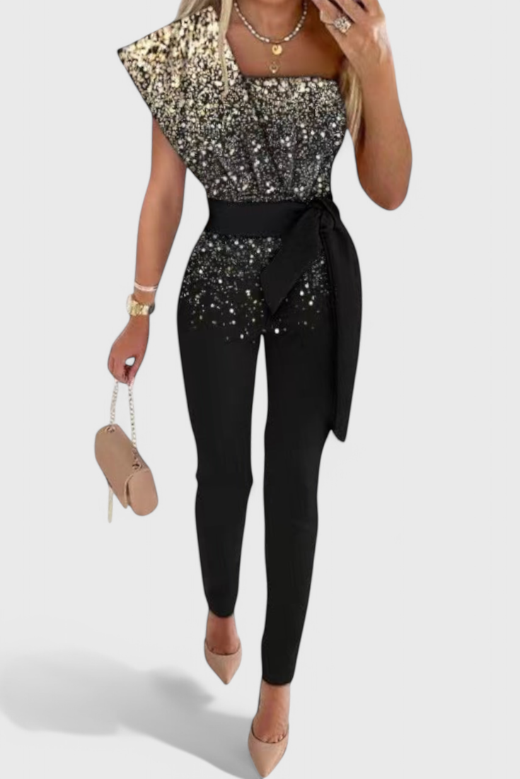 Lemoine™ | Clotilde Combinaison asymétrique à sequins